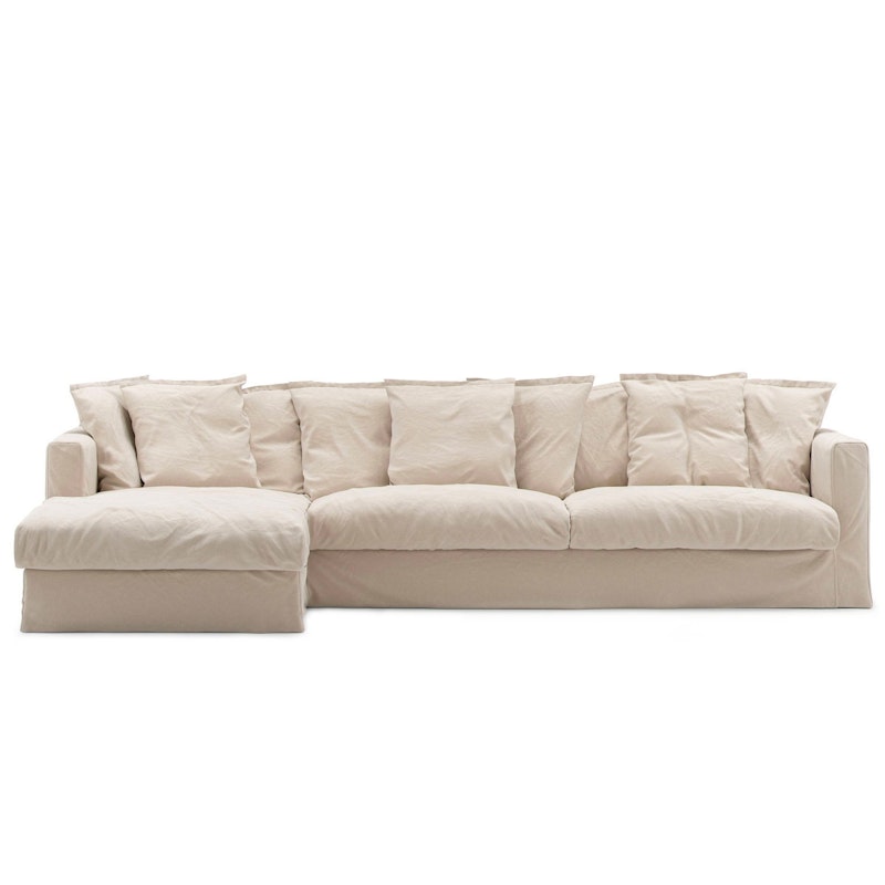 Verhoilu Le Grand Air Kolmipaikkaiselle Sohvalle Puuvilla Divan Vasen, Beige