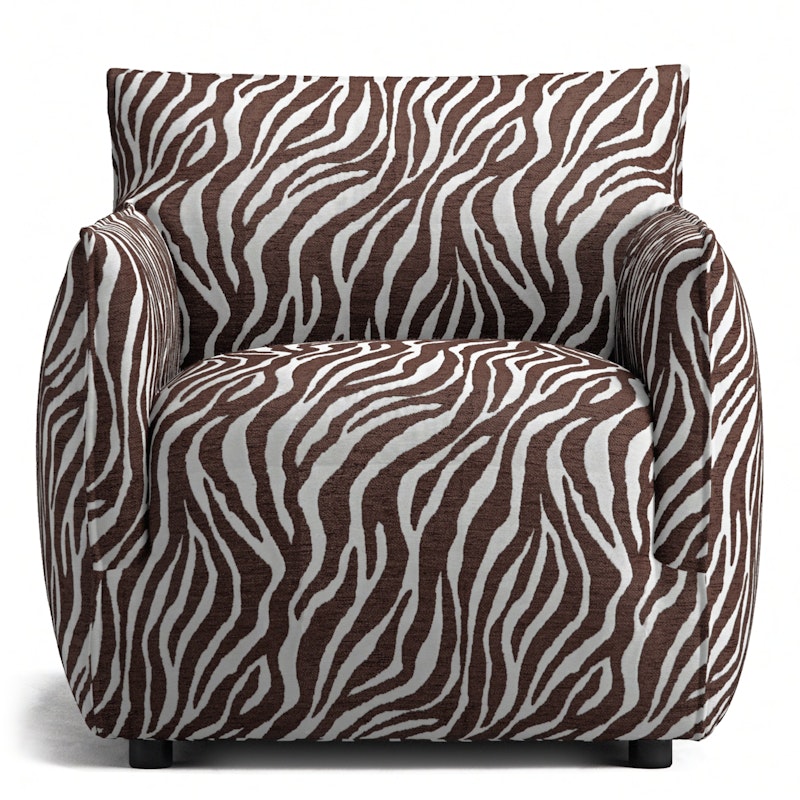 Le Petite Nojatuoli Zebra, Ruskea / Valkoinen