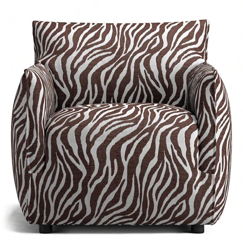 Le Petite Nojatuoli Zebra, Ruskea / Valkoinen