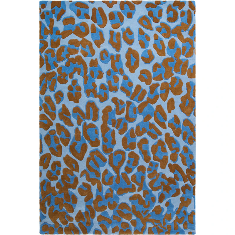 Leopard Villamatto 180x270 cm, Sininen
