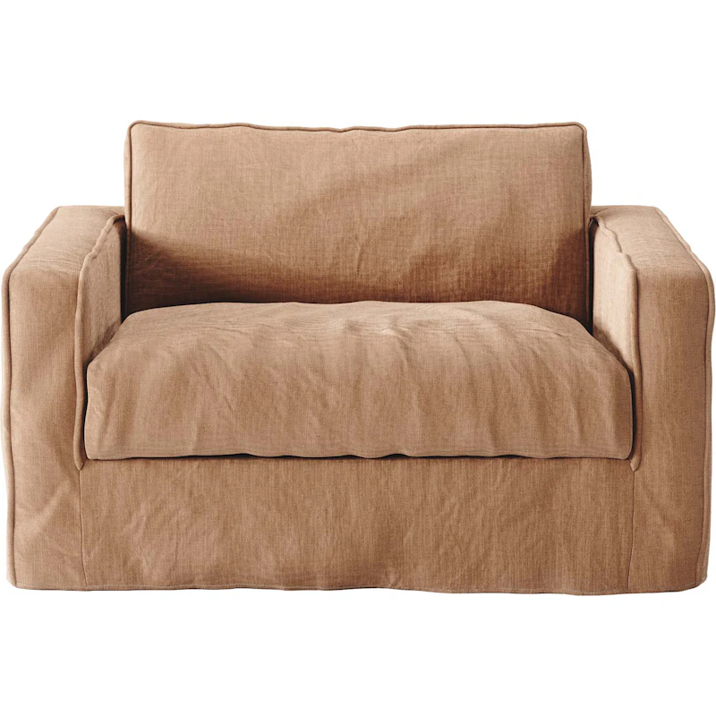 Loom Nest Love Seat-Sohva Pellava, Ruskeanharmaa