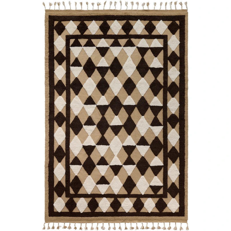 Oriental Grid Matto 250x350 cm, Ruskea
