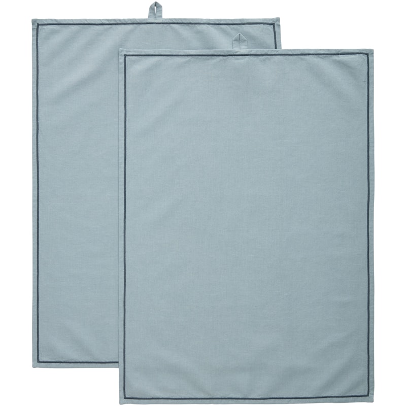 Sienna Keittiöpyyhe 2 kpl:n pakkaus 50x70 cm, Dusty Blue