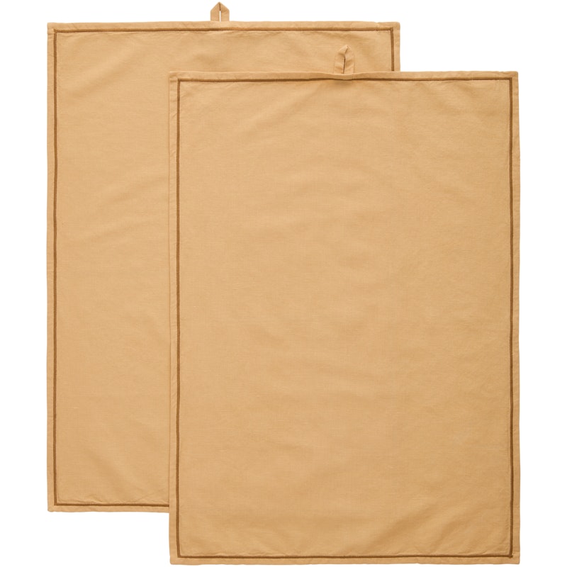 Sienna Keittiöpyyhe 2 kpl:n pakkaus 50x70 cm, Hiekanvärinen