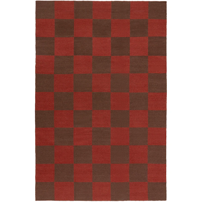 Square Wool Rug 200x300 cm, Red