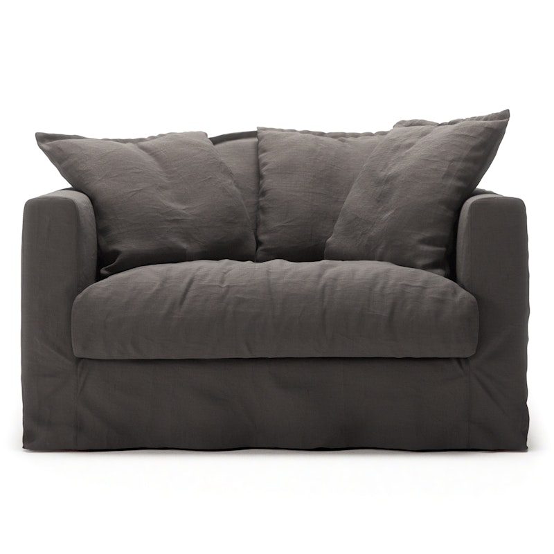 Verhoilu Le Grand Air Love Seat-sohvalle Pellava, Smokey Granite