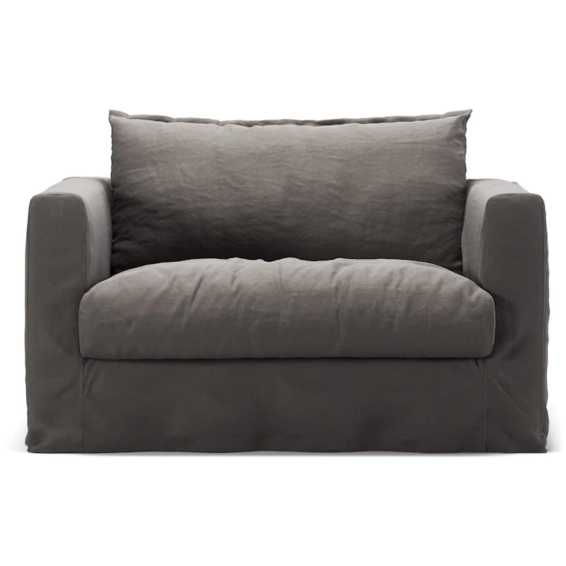 Verhoilu Le Grand Air Nou Love Seat-sohvalle Pellava, Smokey Granite