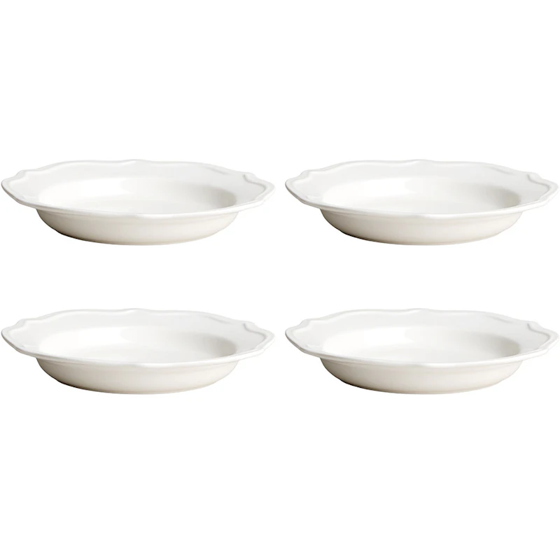 Violette Syvä Lautanen 23 cm 4-pack, Valkoinen