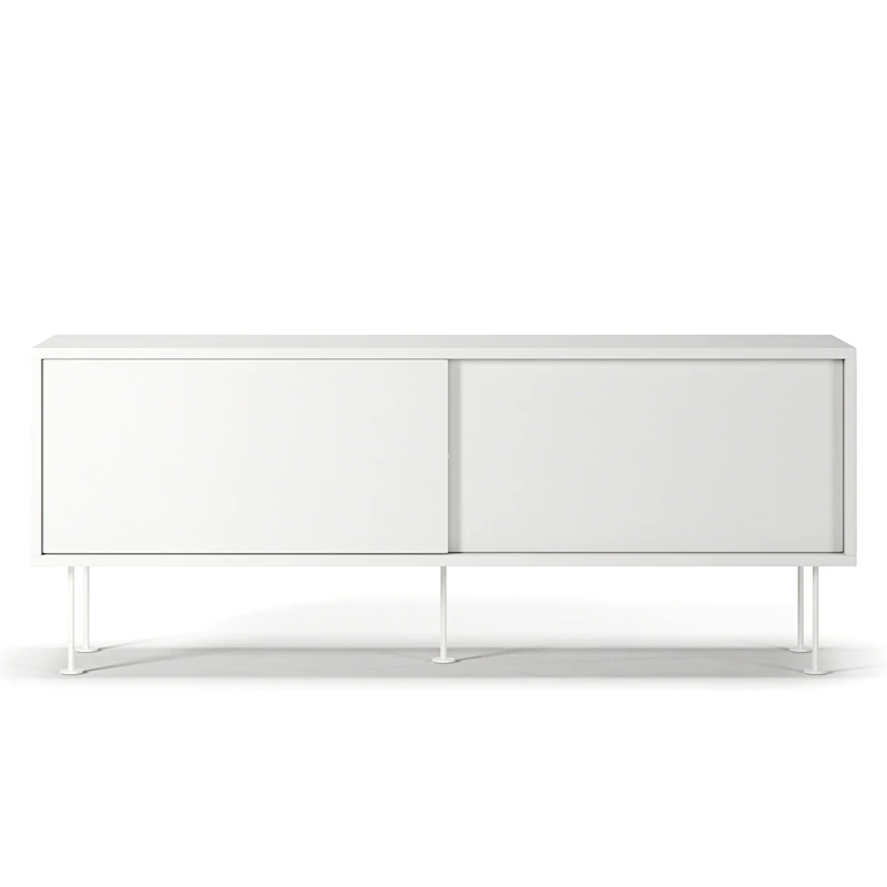 Vogue Mediapenkki Jaloilla 136 cm, Valkoinen