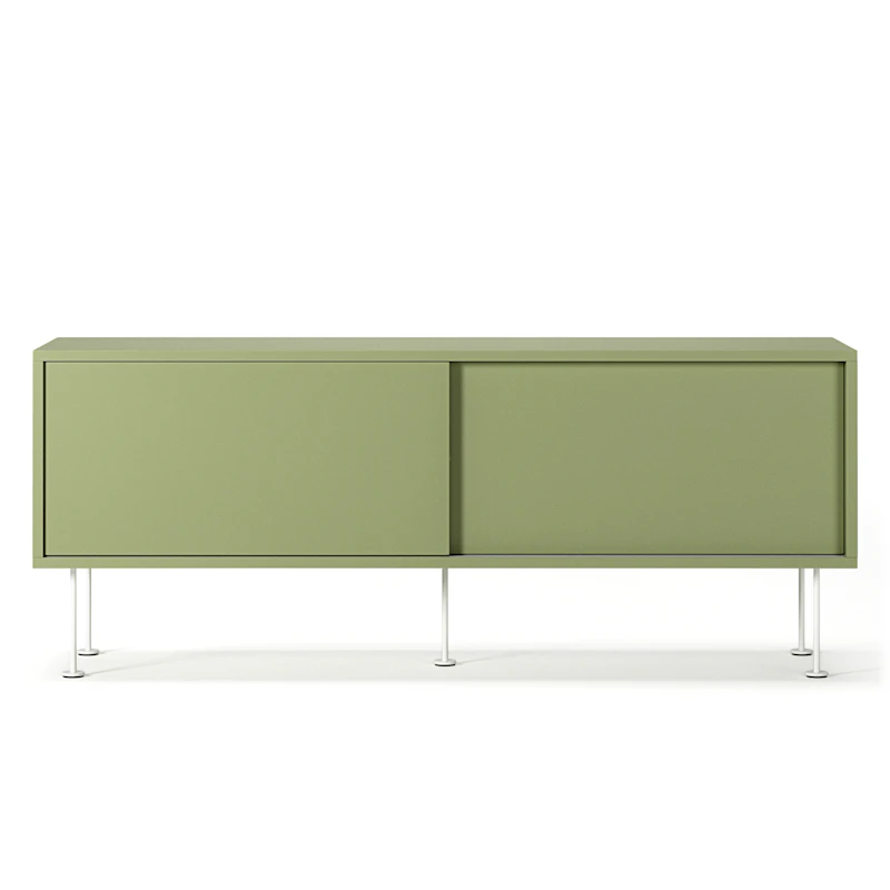 Vogue Mediapenkki Jaloilla 136 cm, Lint / Valkoinen