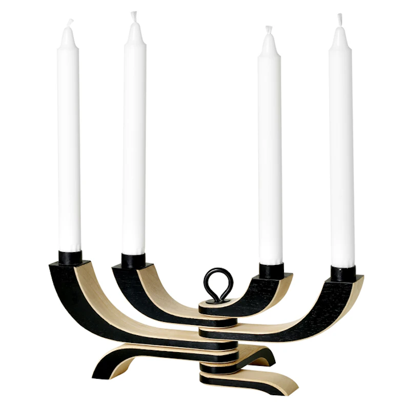 Nordic Light Kynttilänjalka 4 Varrella, Musta