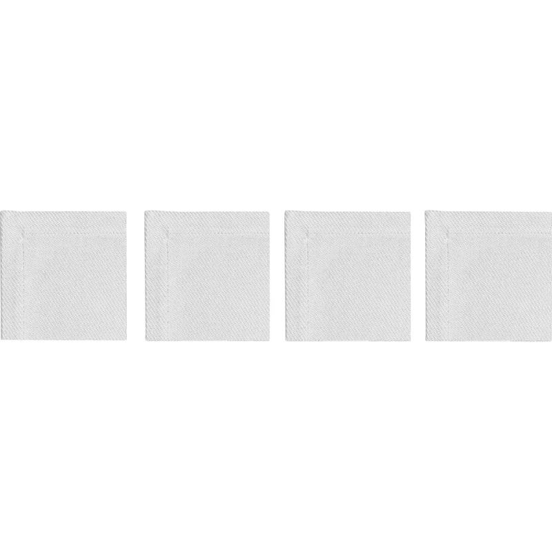 Plain Lasinalunen 10x10 cm 4-pakkaus, Valkoinen