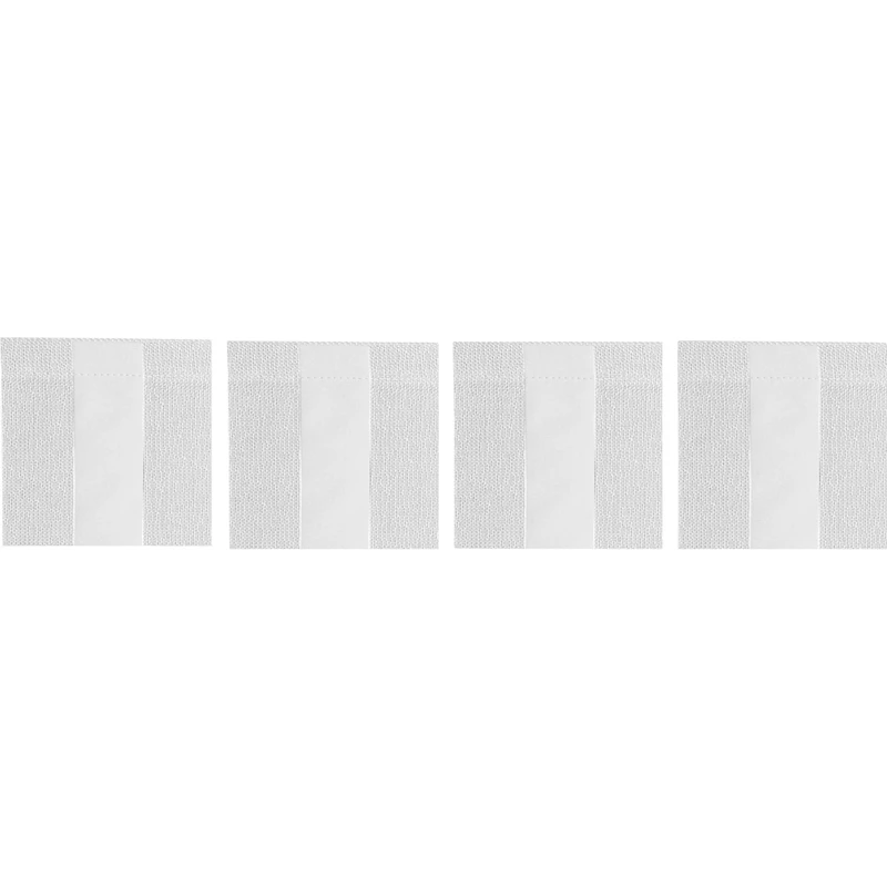 Wide Stripe Lasinaluset 10x10 cm 4-pakkaus, Valkoinen