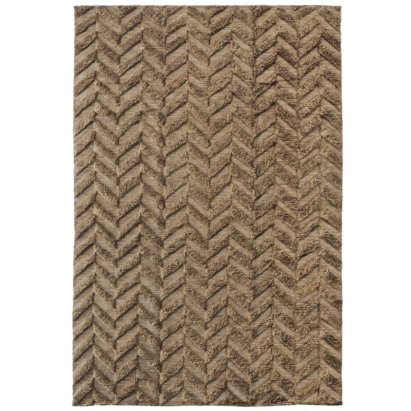 Herringbone Villamatto 300x400 cm, Ruskea