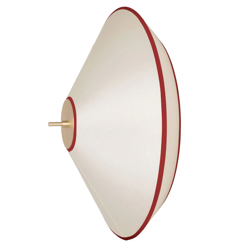 Tafta Seinävalaisin Ø52 cm, Punainen / Luonnonvalkoinen