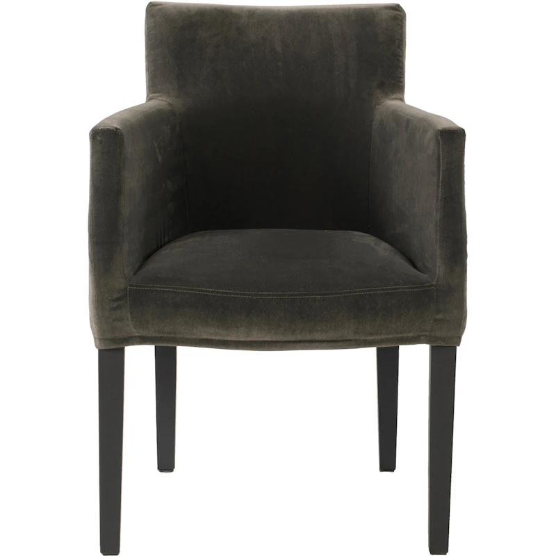 Brooklyn Chair Loose Cover, Black / Omega Graphite 51