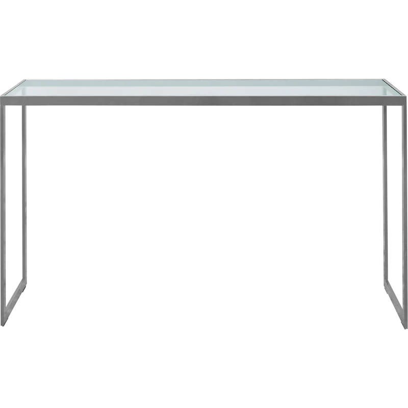 Square Konsolipöytä 122x36x70 cm, Silver Grey/Glass