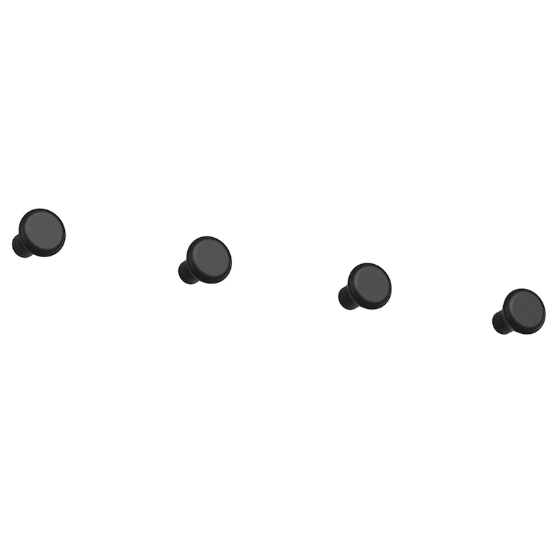 Classic Koukku 4 kpl:n pakkaus, Musta