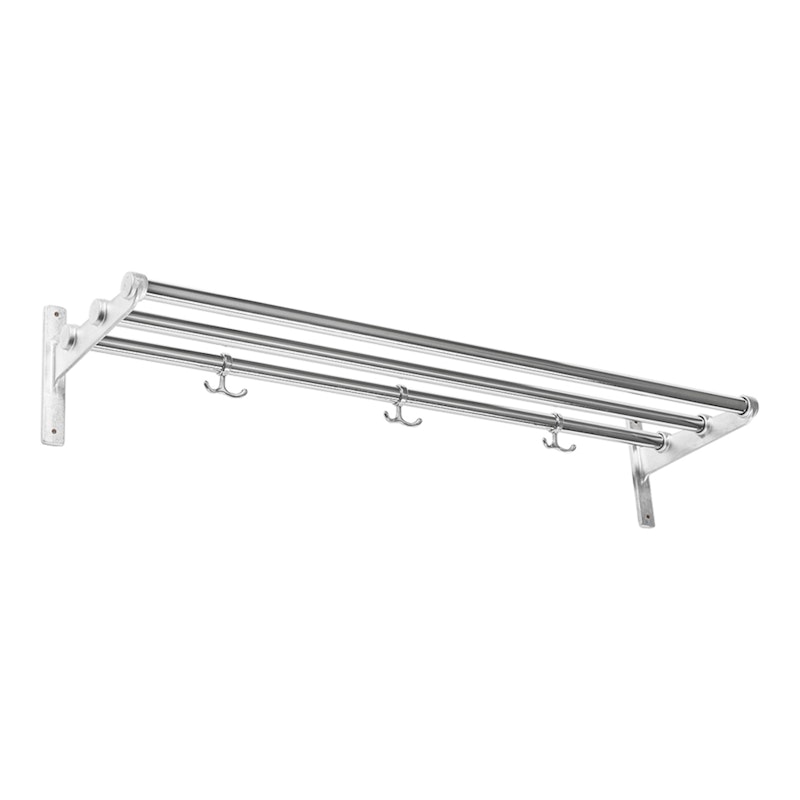 Nostalgi Hat Rack/Shoe Rack, Aluminium Fittings Hattuteline Valmistettu kierrätetystä alumiinista, Valmistettu kromista Aluminium Chrome