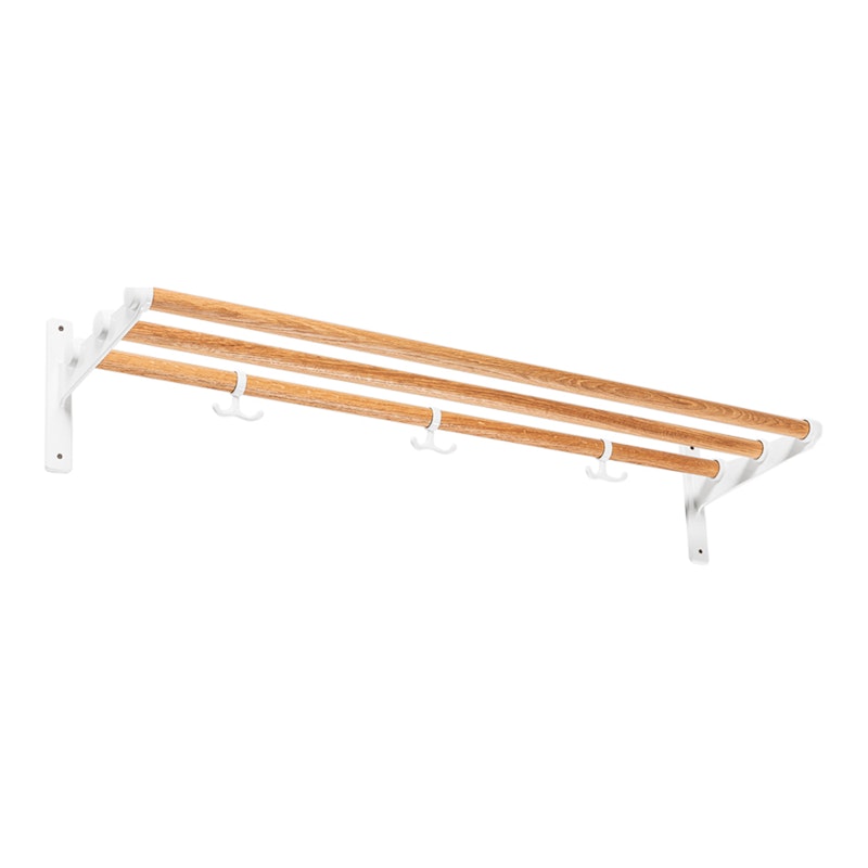 Nostalgi Hattuteline / Kenkähylly 100 cm, Valkoinen / Tammi