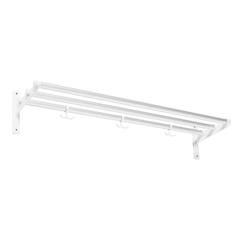 Nostalgi Hattuteline / Kenkähylly 100 cm, Valkoinen / Alumiini