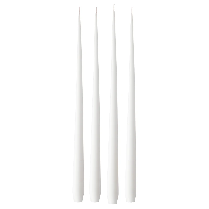 Antiikkikynttilät Matta 42 cm 4 kpl:n pakkaus, Pure White