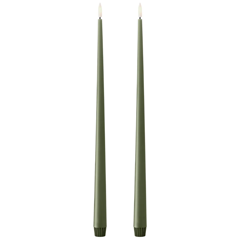Led-Kynttilät 2 kpl:n pakkaus 40 cm, Green Soil