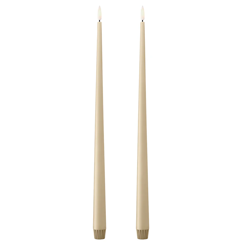 Led-Kynttilät 2 kpl:n pakkaus 40 cm, Pale Ginger