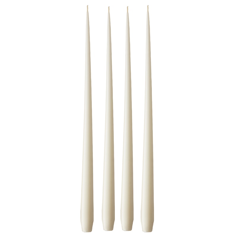 Antiikkikynttilät Matta 42 cm 4 kpl:n pakkaus, Ivory