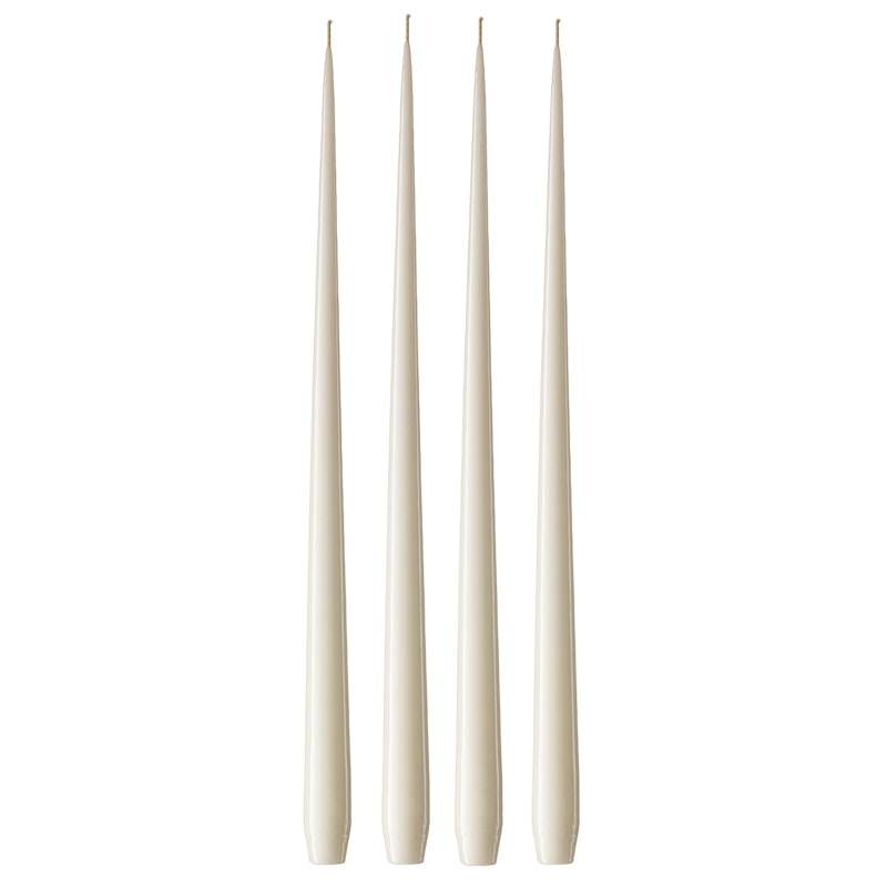 Antiikkikynttilä Lakattu 42 cm 4 kpl:n pakkaus, Ivory
