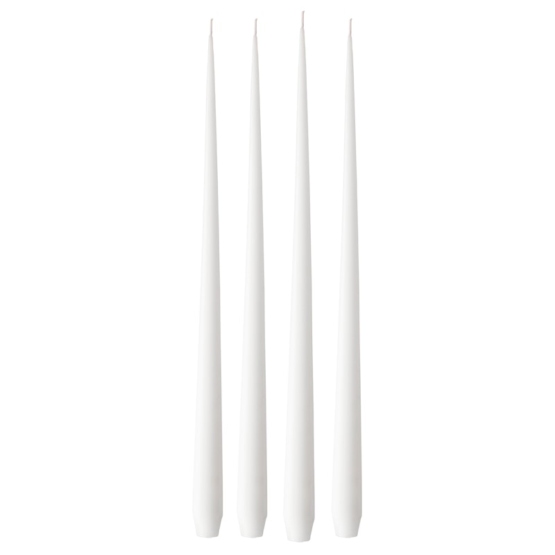 Antiikkikynttilät Matta 42 cm 4 kpl:n pakkaus, Pure White