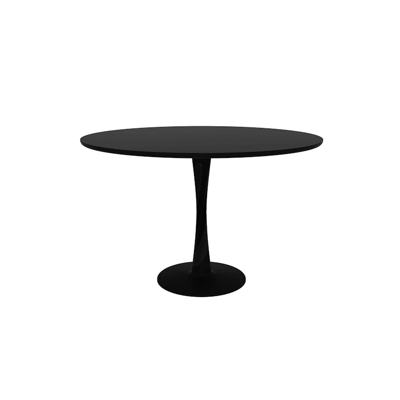 Torsion Pöytä Ø127x76 cm, Musta Tammi