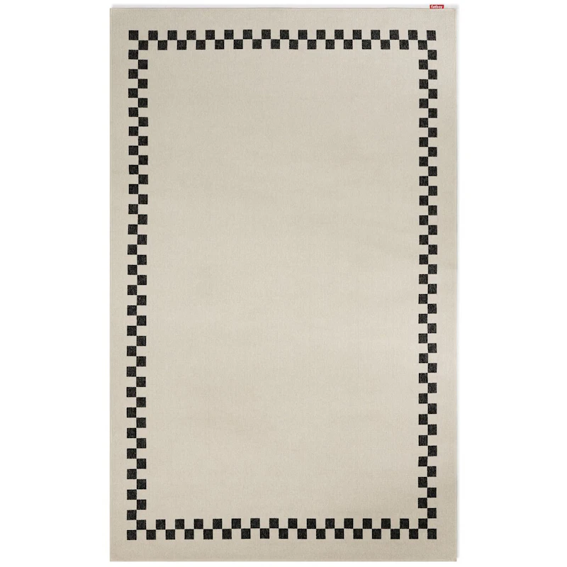 Carpretty Grand Check Border Matto, Antrasiitti / Creme