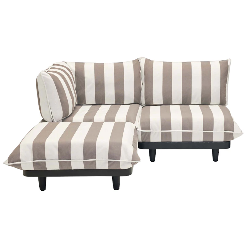 Paletti Modulaarinen Sohva 2-paikkainen Leposohvalla, Stripe Cacao (Left)