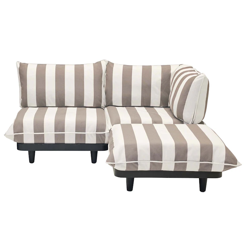 Paletti Modulaarinen Sohva 2-paikkainen Leposohvalla, Stripe Cacao (Right)