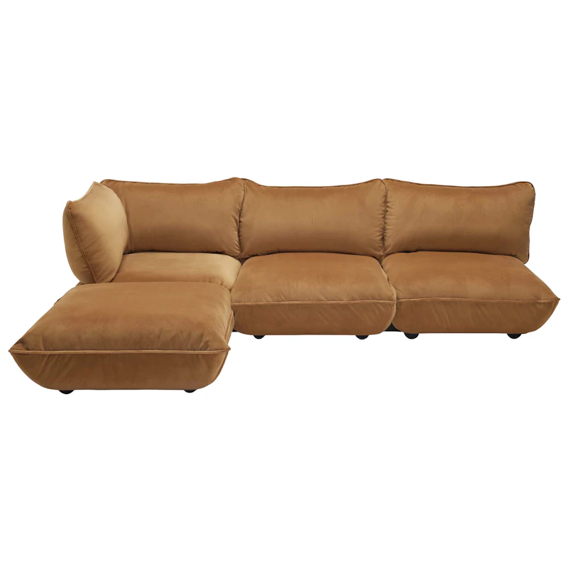 Sumo Corner Sofa Velvet, Almond