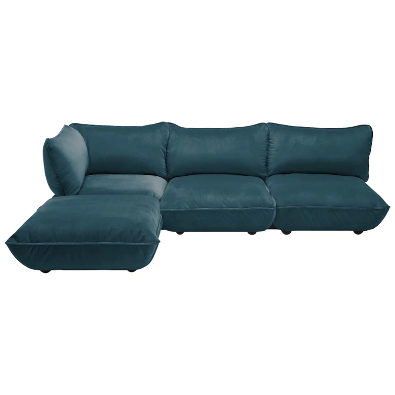Sumo Corner Sofa Velvet, Petrol