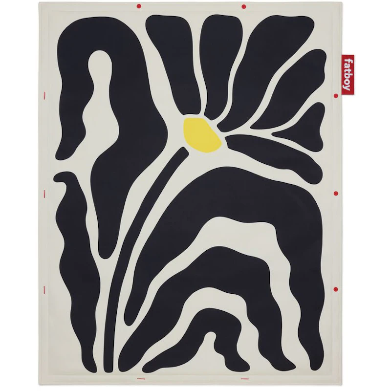 Flying Carpet Botanic Matto, Creme / Musta