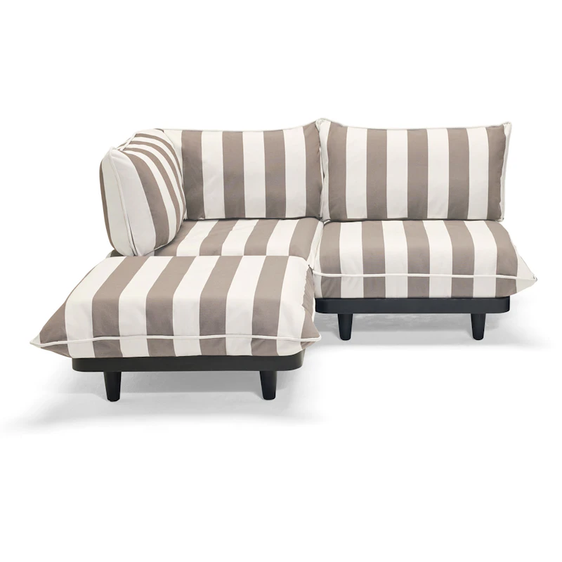 Paletti Modular Sofa 2-Seater With Chaise Longue, Stripe Cacao (Left)