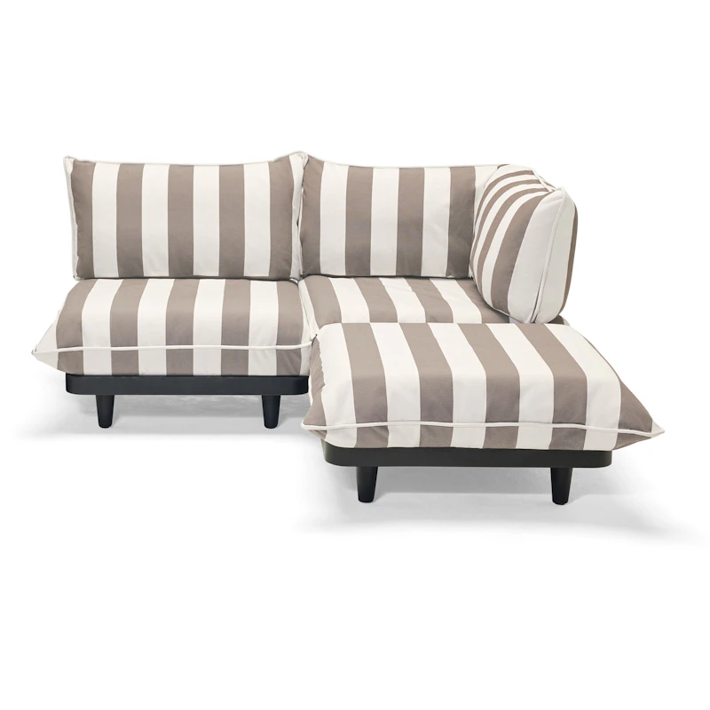 Paletti Modular Sofa 2-Seater With Chaise Longue, Stripe Cacao (Right)