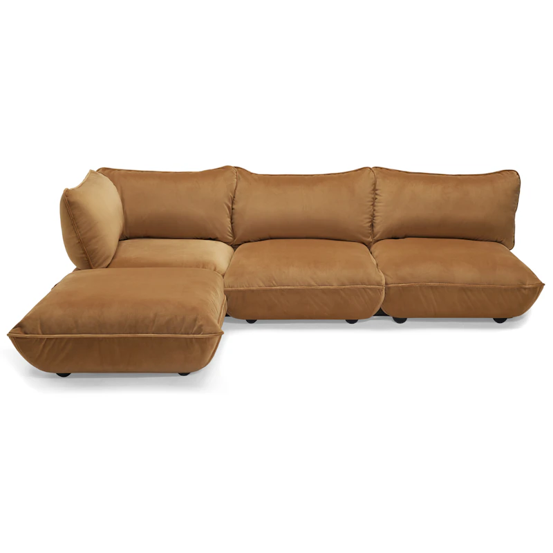 Sumo Corner Sofa Velvet, Almond