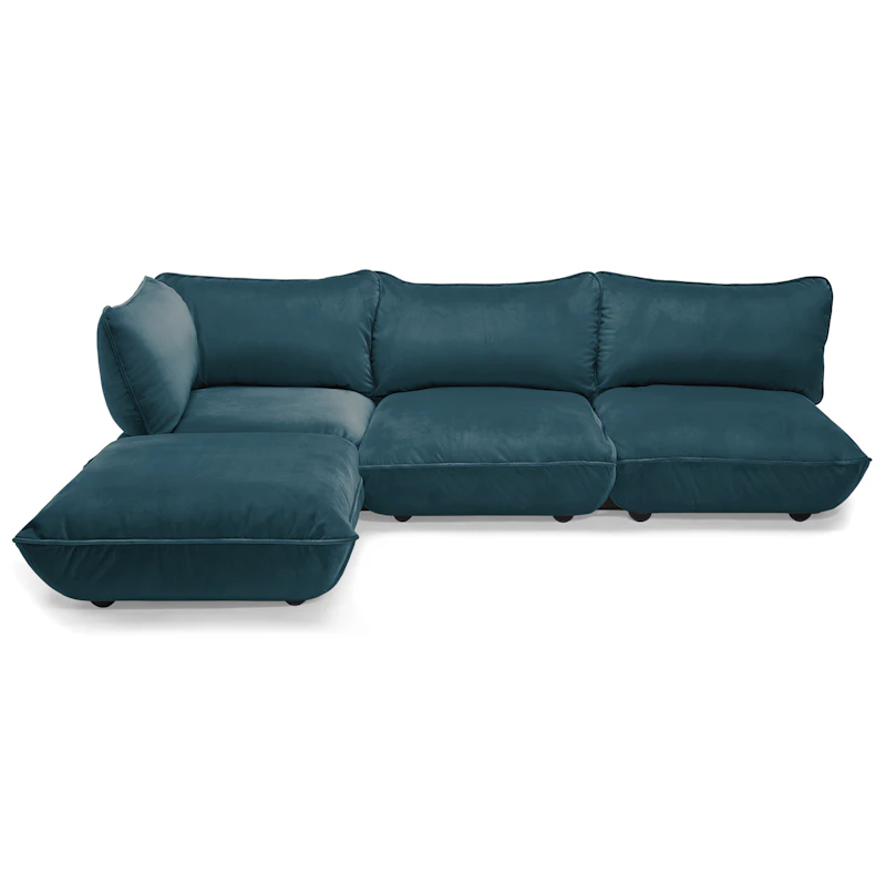 Sumo Corner Sofa Velvet, Petrol