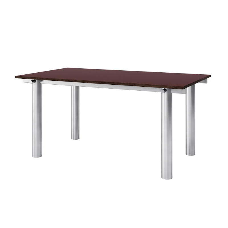 Atura Ruokapöytä 160x90 cm, Ruostumaton Teräs / Burgundy