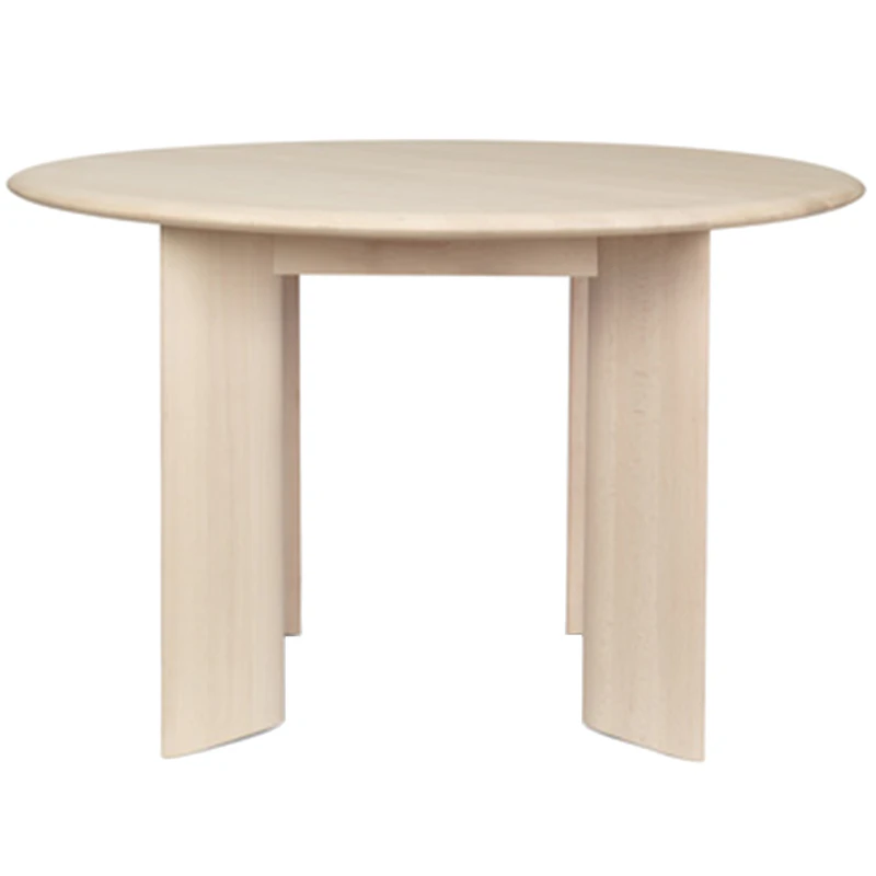 Bevel Pöytä Ø117 cm, White Oiled Beech