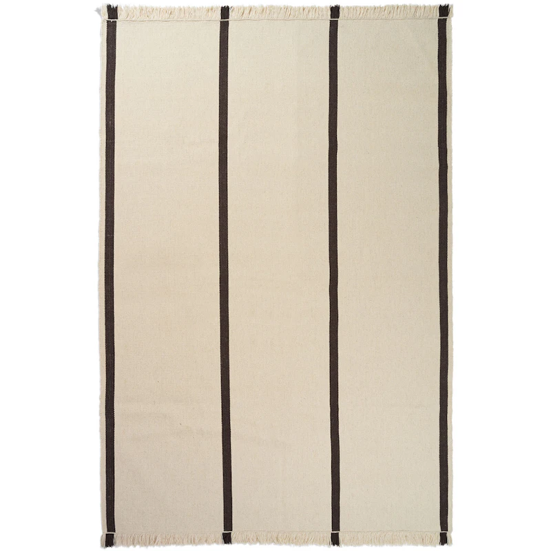 Calm Kelim Matto 200x300 cm Luonnonvalkoinen / Coffee