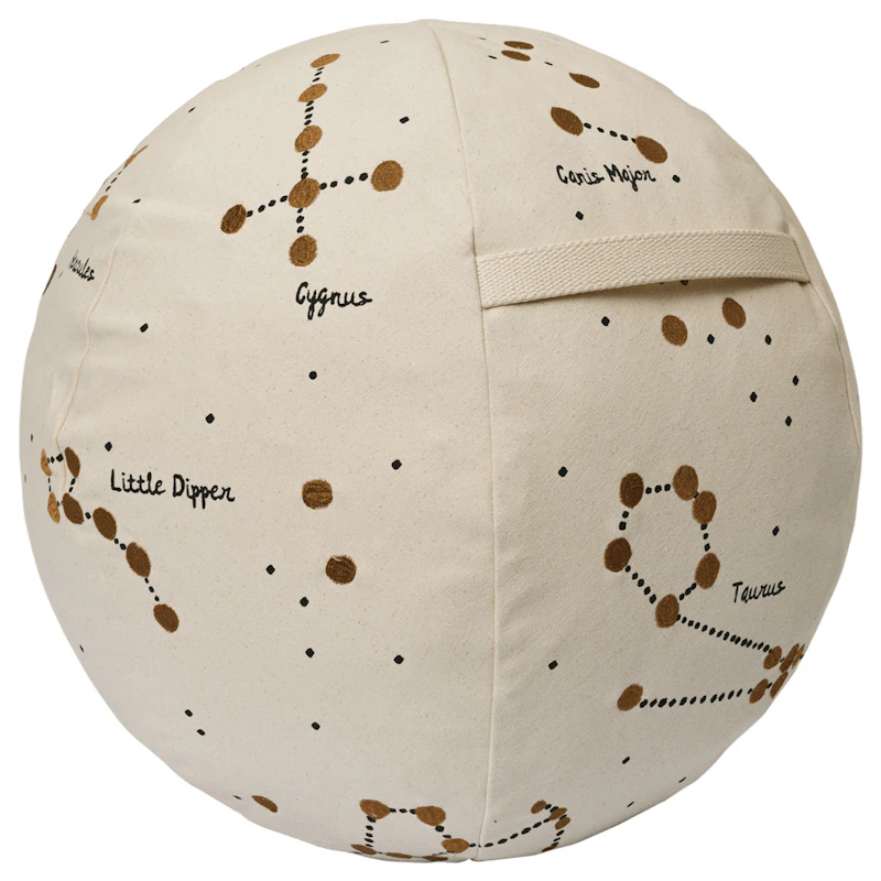 Constellation Pouf - Dark Blue Rahi Beige