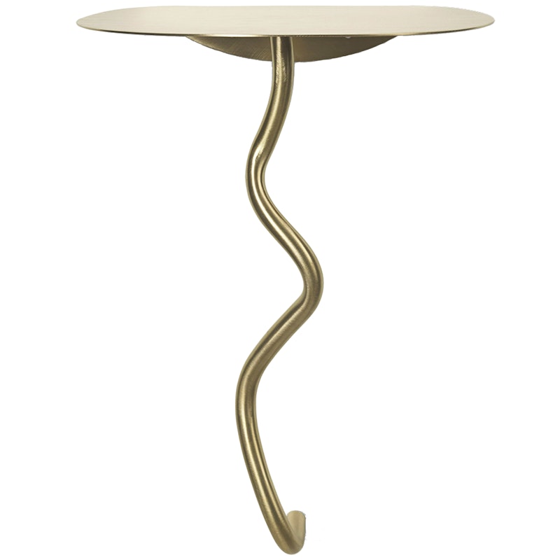 Curvature Wall Table- Black Brass Pöytä, Messinki