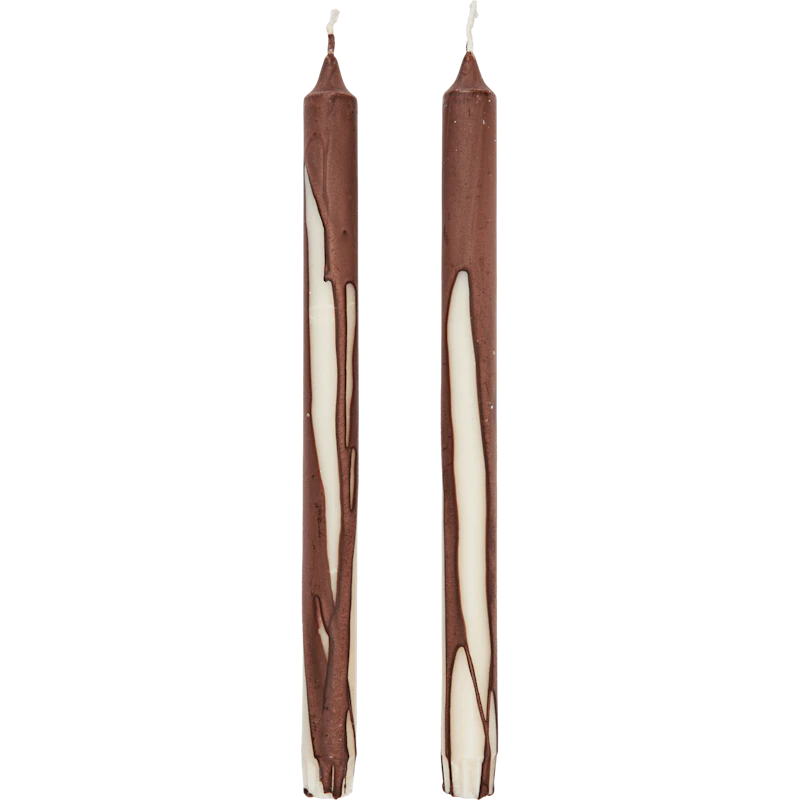 Dryp Kynttilät 30 cm 2 kpl:n pakkaus, Dark Chocolate