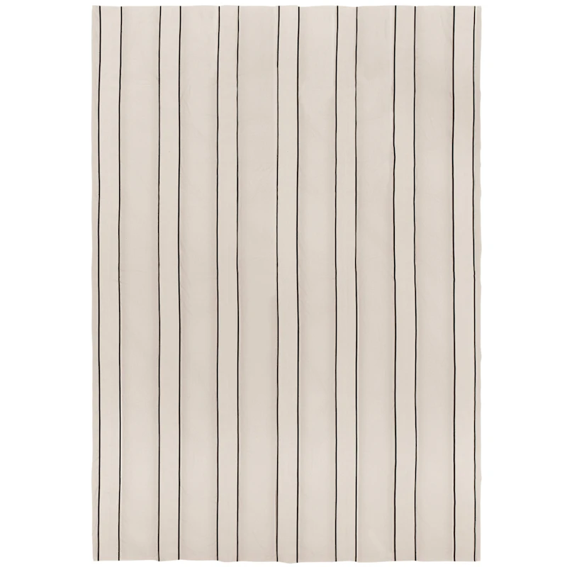Twill Päiväpeite 180x260, Luonnonvalkoinen/Musta