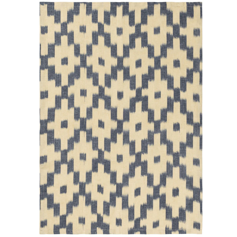 Ikat Keittiöpyyhe 50x70 cm, Ink Blue / Off-